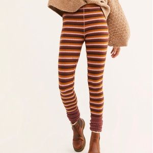 ✨ Free People striped knit leggings